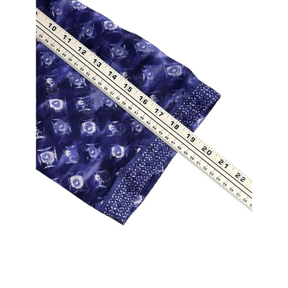 Chico's Purple Sheer Chiffon Split Neck 3/4 Sleeve Tunic XL Size 3 Sequins Boho - Picture 5 of 10